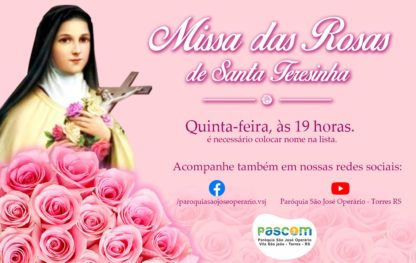 [Dia das Rosas] Paróquia São José Operário inicia o mês de outubro com a Missa das Rosas